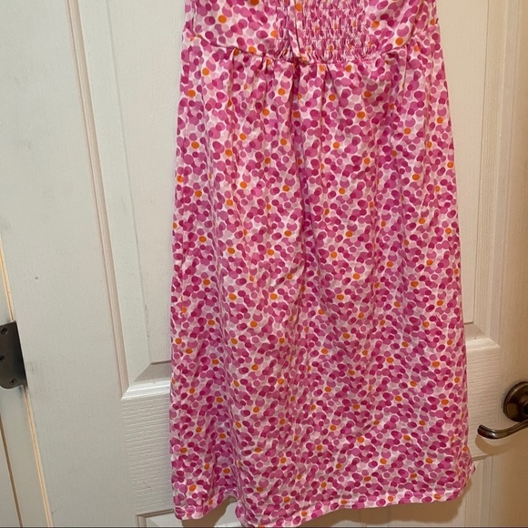VINTAGE Lilly Pulitzer Dot Halter Summer Dress Small Orange Pink Cotton EUC - Picture 8 of 12